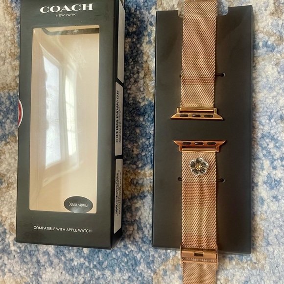 Coach Rose Gold Apple Watch Band - Picture 6 of 11
